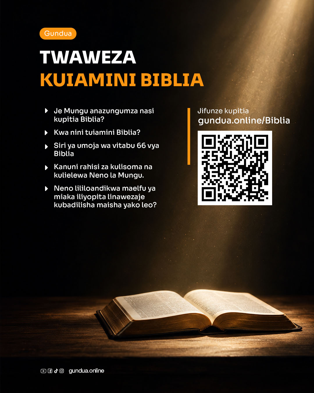 Twaweza kuiamini Biblia.
